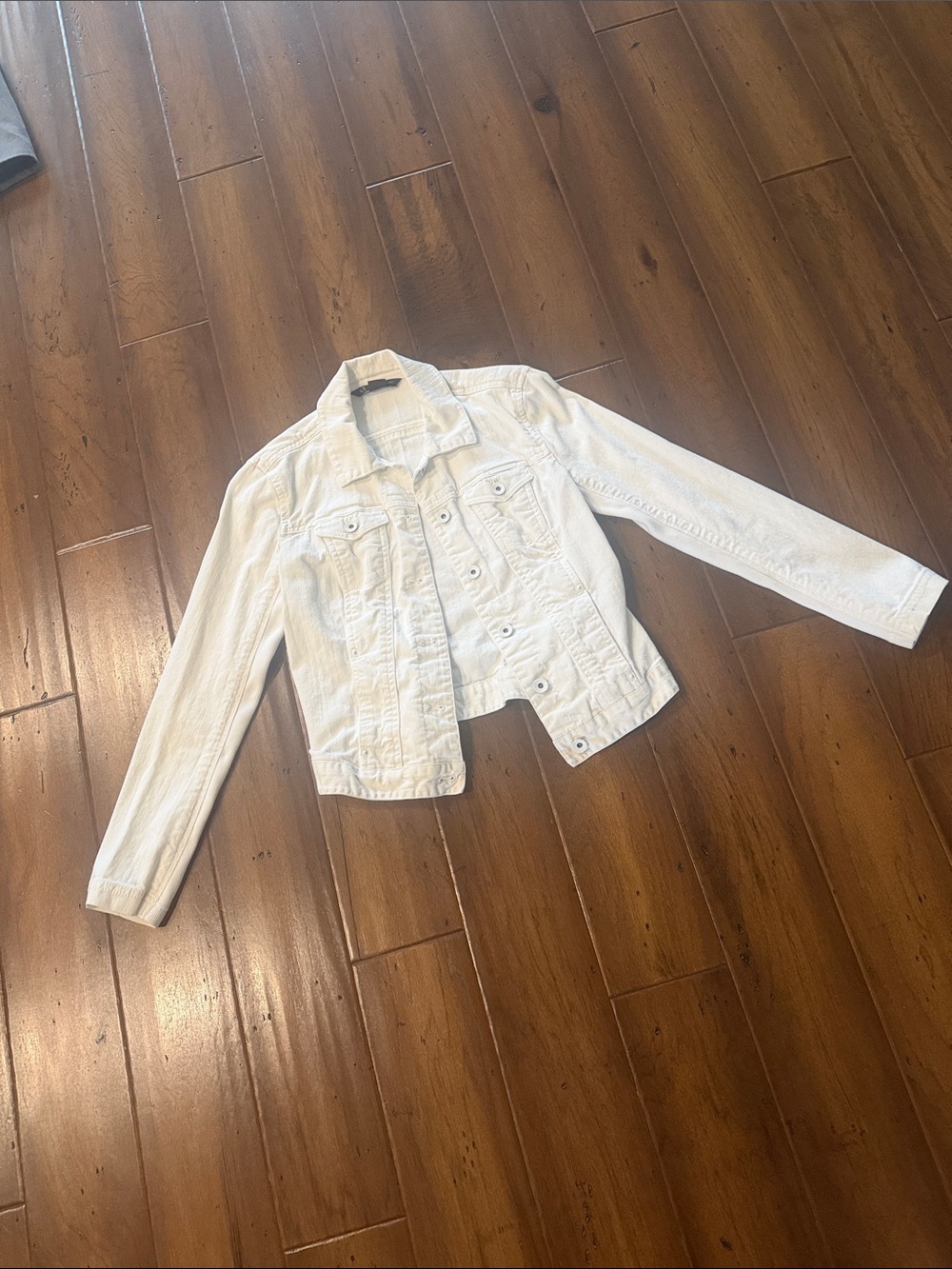 Armani Exchange White Denim Jacket - Classic Trucker Style